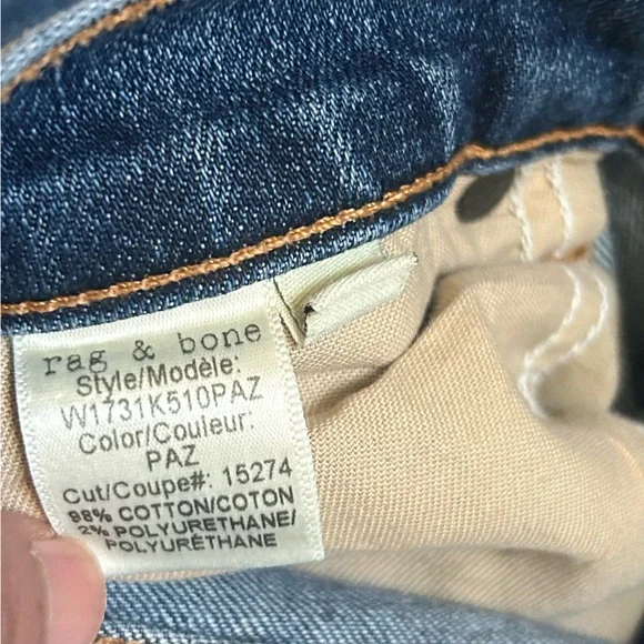 rag & bone Jeans Kick Pleat Flare Straight Leg Raw Hem Fray Bell Wide Vintage - Picture 3 of 11